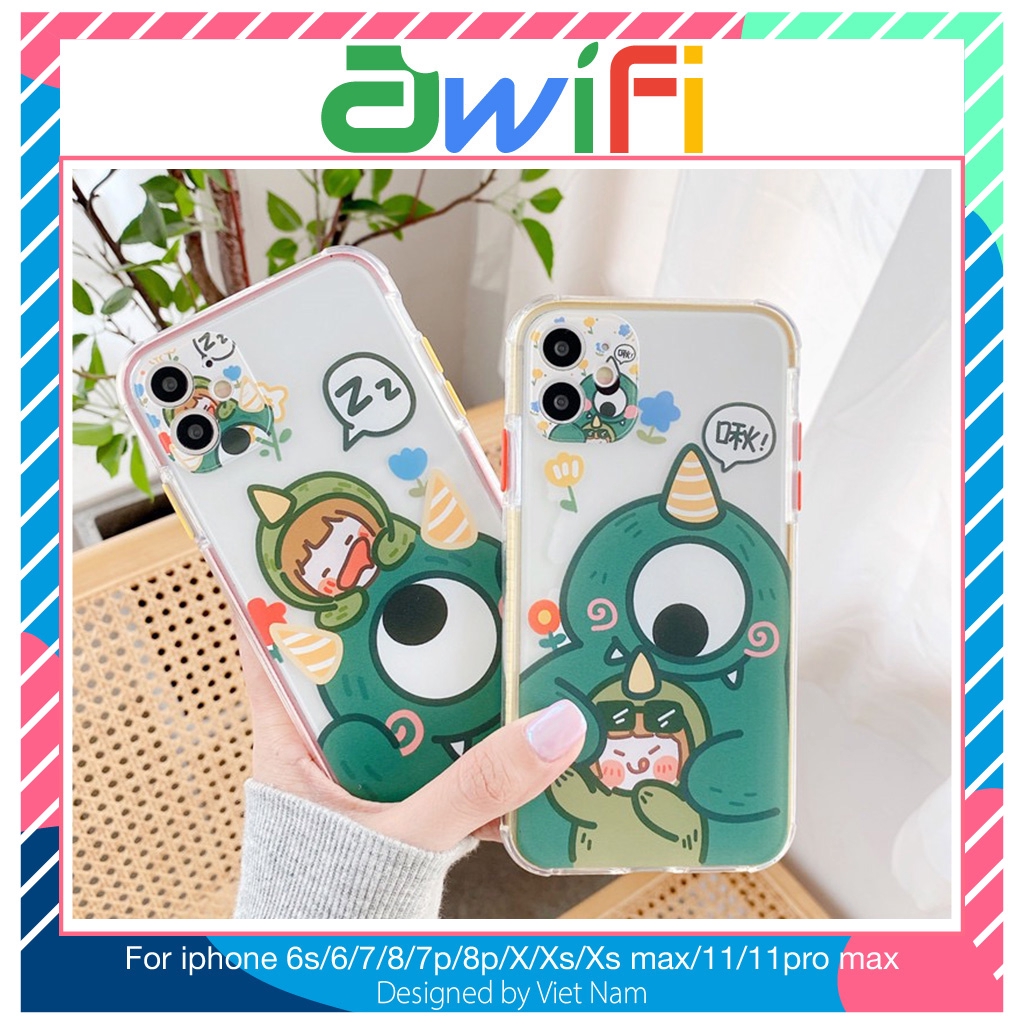 Ốp iphone - Ốp lưng Quái vật và em bé trong 4 góc 6s/6splus/7/8/7plus/8plus/x/xs/xsmax/11/11promax - Awifi Case V3-5