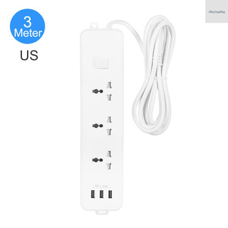 Ổ Cắm Điện Có Dây Dài 3m 3 Cổng Usb
