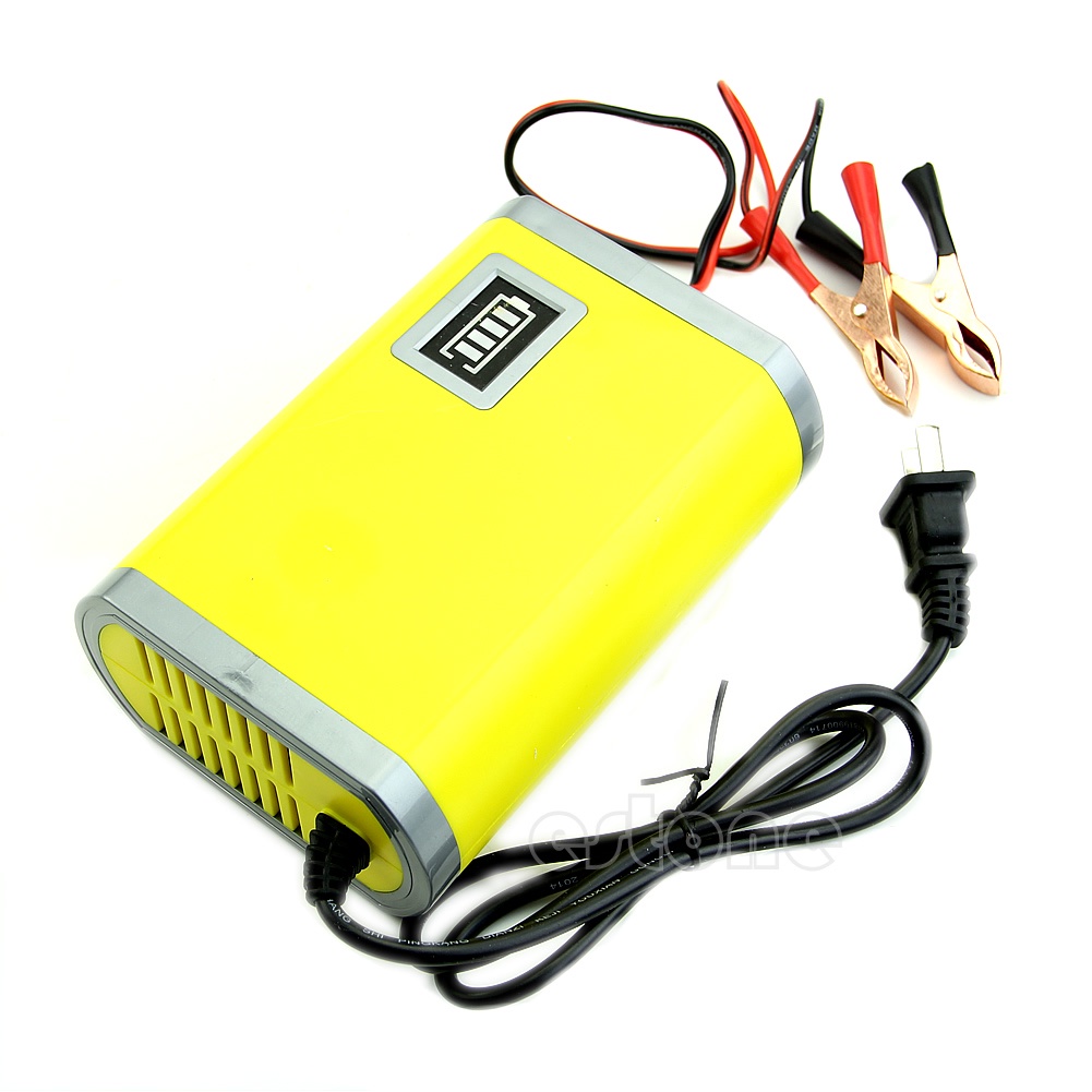 Bộ Sạc Pin Thông Minh 12V 6A Màu Vàng Cho Xe Hơi Xe Máy