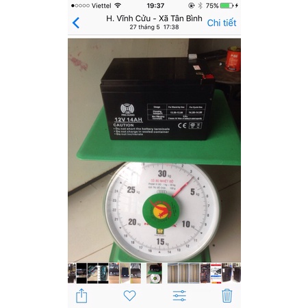 Bình ắc quy khô 12v 14Ah