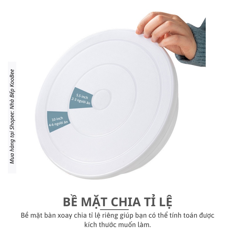 Bàn xoay nhựa trang trí bánh kem KOOBEE - Dụng cụ làm bánh