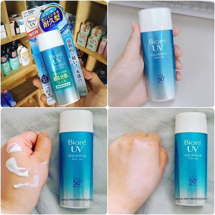 KEM CHỐNG NẮNG BIORE UV AQUA RICH WATERY GEL NỘI ĐỊA NHẬT 90ML CHÍNH HÃNG - 3680