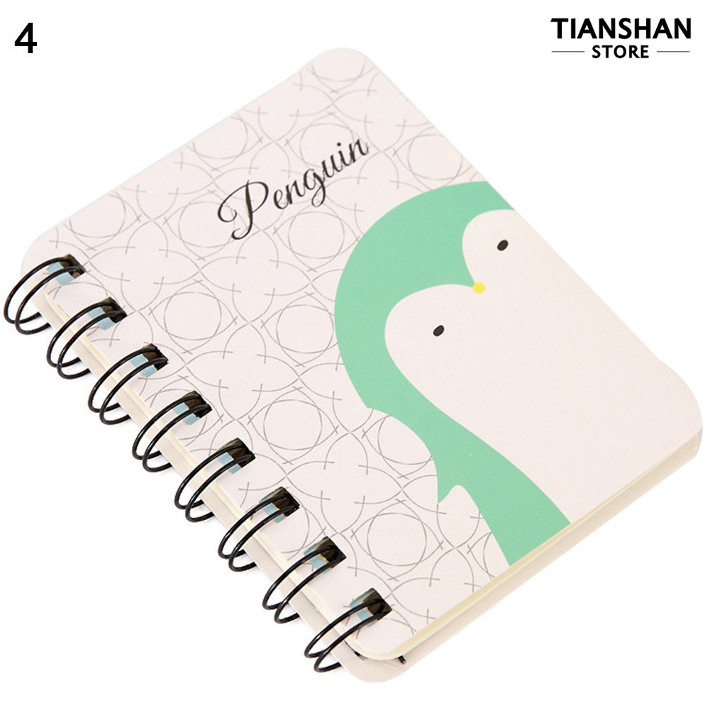 Student supplies In stock 80Sheets Mini Cartoon Animal Notebook Coil Book Office School Supply 