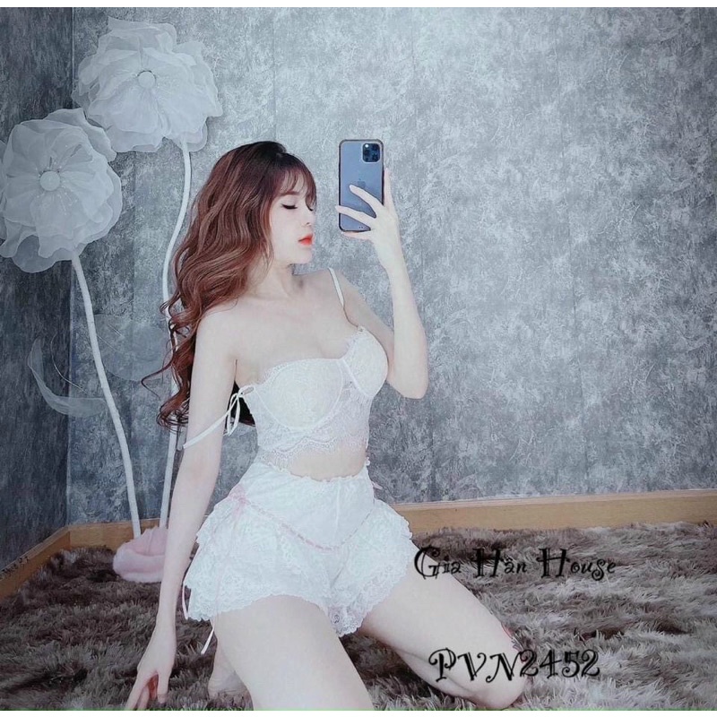 Áo hai dây- áo bra ren không mút quyến rũ - AO07