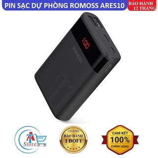 Pin Sạc Dự Phòng Romoss Ares10 10000mAh Chính Hãng - 2 Input, 2 Output - Màn Hình LCD Hiển Thị