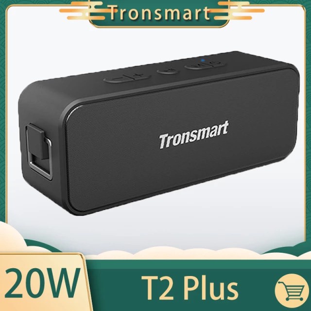 Tronsmart Element T2 Plus Loa Bluetooth 5.0 ngoài trời chống thấm nước IPX7 20W chơi nhạc lên tới 24 giờ