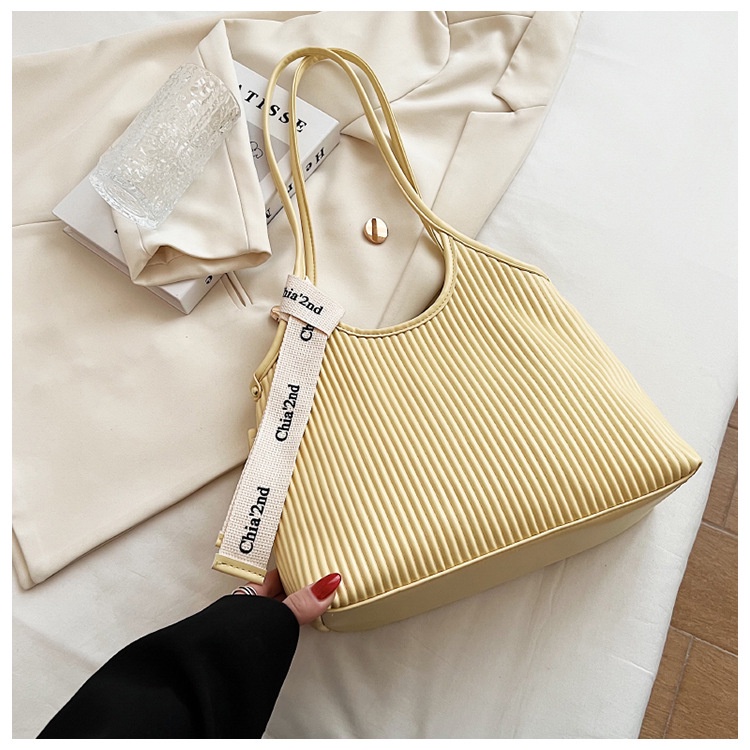 Túi Tote Đeo Vai / Kẹp Nách Xếp Ly Cầm Tay Cỡ Lớn Thời Trang Mùa Hè Hàng Mới 2022 Cho Bạn Gái