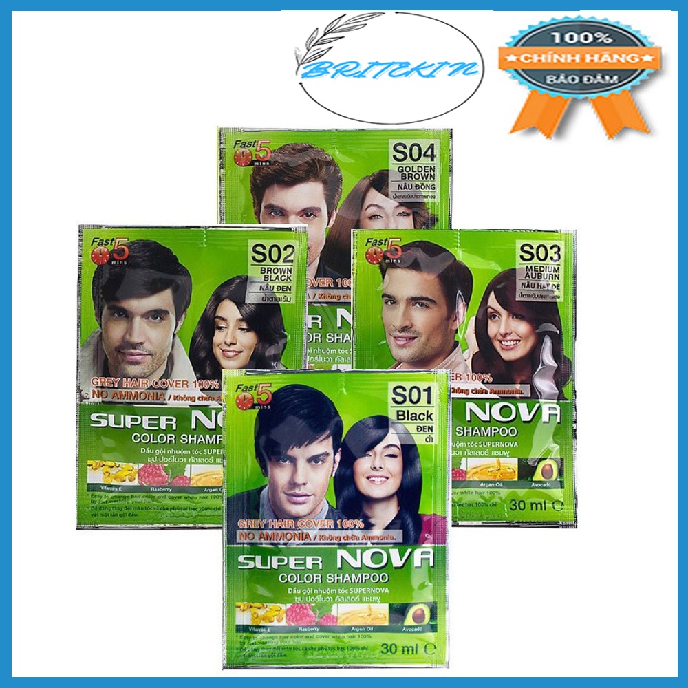 Dầu Gội Nhuộm Thảo Dược Dcash Super Nova (Đủ 4 Màu S01-S04)