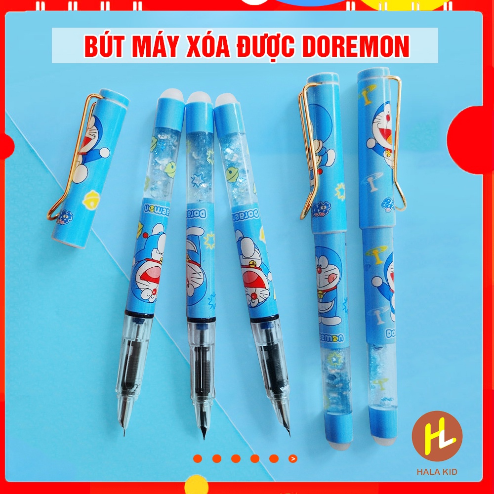 Bút máy xóa được NHŨ DOREMON kèm 1 ống mực cho bé tập viết