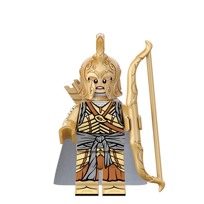 Khối xây dựng Minifigure Magic Ring Ring King Elf Guard Minifigure đồ chơi giáo dục cho trẻ em