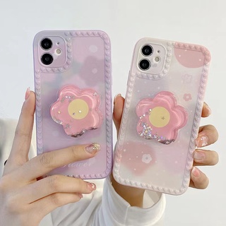 Ốp Điện Thoại Có Nước Kim Tuyến Hình Hoa Mùa Xuân Dễ Thương Cho Samsung Galaxy A51 A71 A50 A20 A30 A02s A32 A52 M11 A21 A12 A70 A20s A30s A72