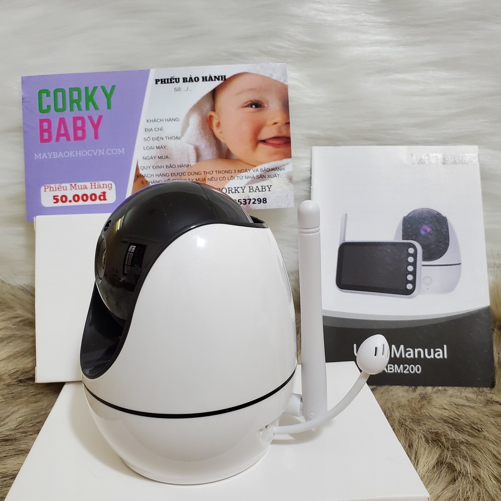 Máy báo khóc Corky Baby MBK502 Pro Max – 4.5inh. Camera xoay 360 ưu việt mới nhất 2020 !
