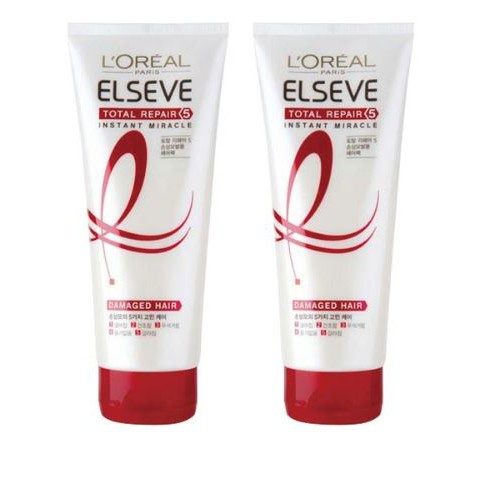 Set 2 tuýp kem ủ phục hồi tóc hư tổn Loreal paris elseve total repair Instant Miracel 170ml