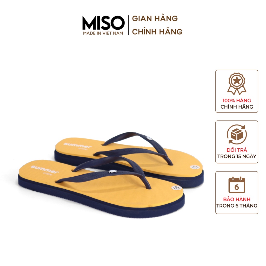 Dép tông xỏ ngón hình trái bơ nổi bật đế bằng êm chân dạo phố đi biển MISO M021