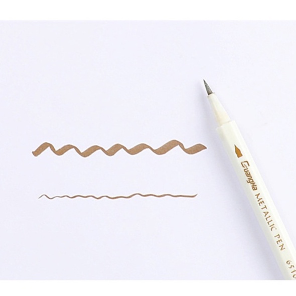 NIKKI Bút Lông Vẽ Màu Kim Loại Xinh Xắn Tiện Dụng