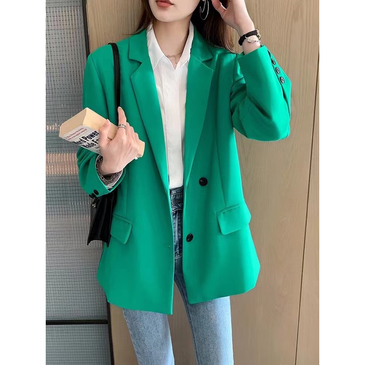 Áo Khoác Blazer Nữ Freesize Dáng Rộng Phong Cách Hàn Quốc 2022- Dáng Rộng Như Hình - BLA22041
