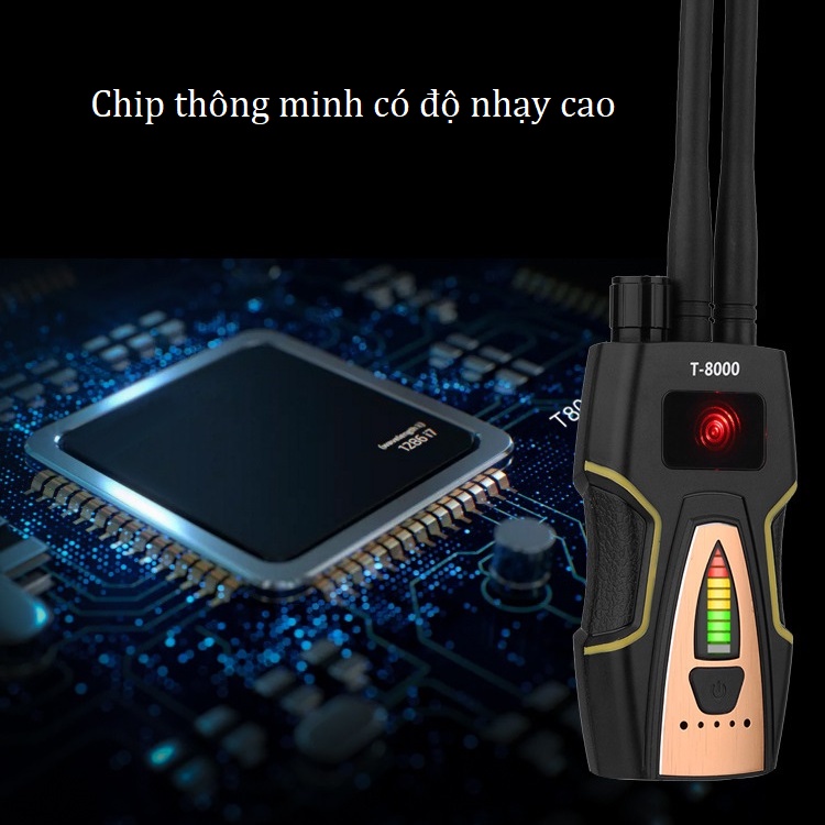 Máy Dò Phát Hiện Theo Dõi Camera, GPS, Định Vị Detector T8000