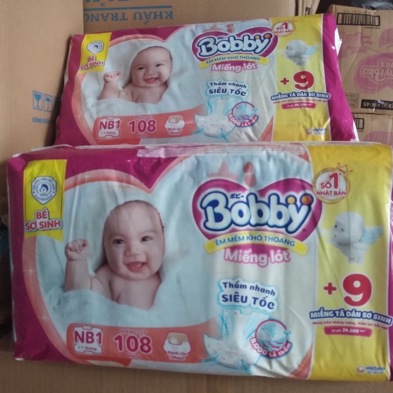 TÃ LÓT BOBBY NEWBORN 1- 108 có tặng hoặc không tặng