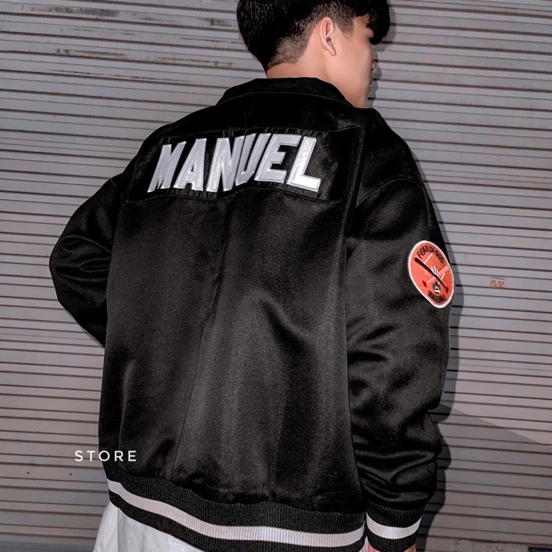 Áo khoác Bomber MANUEL Jacket FOG Satin áo khoác bóng chày chất vải dù 2 lớp