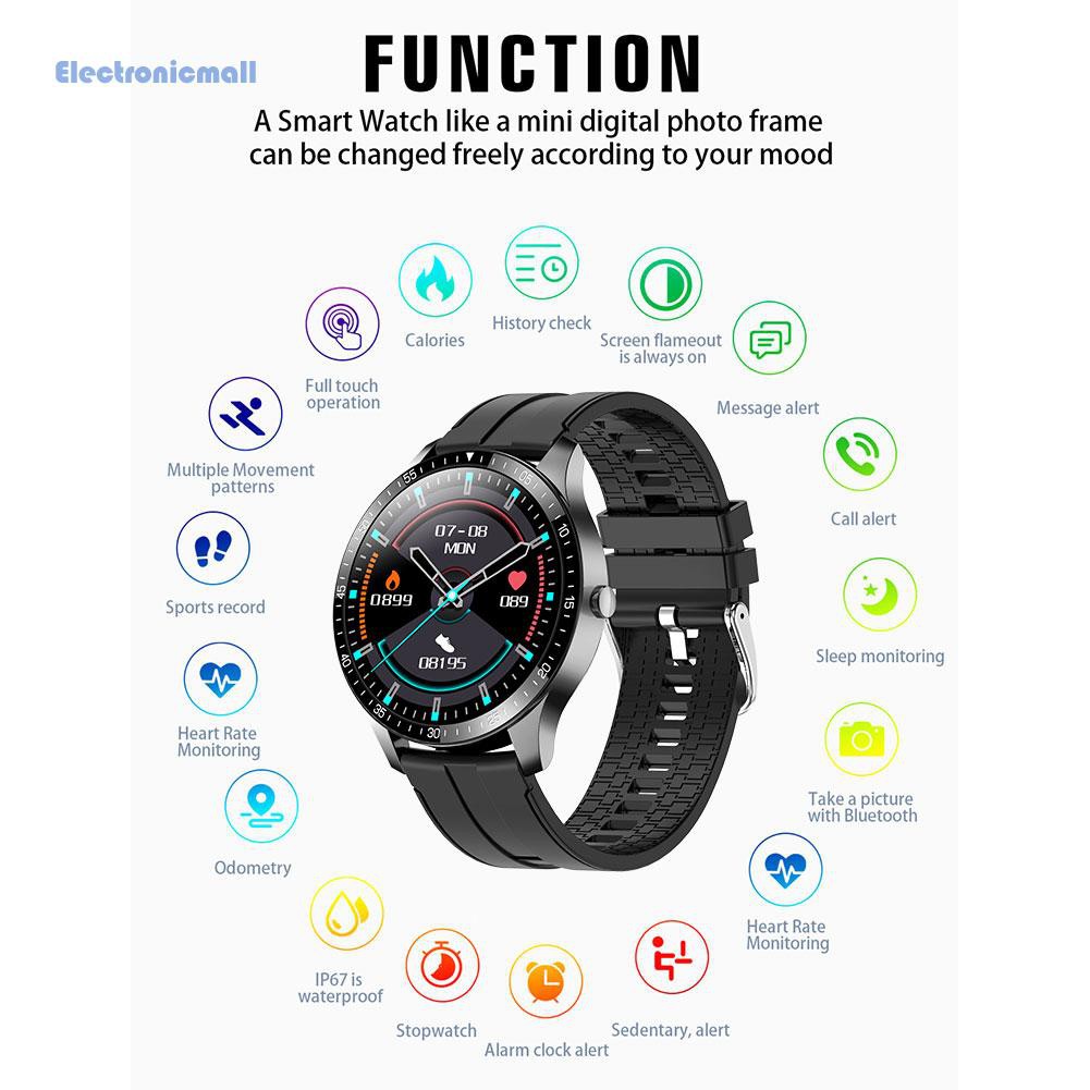 ElectronicMall01 SENBONO S80 Heart Rate Blood Pressure Monitor Smart Watch for iOS Android