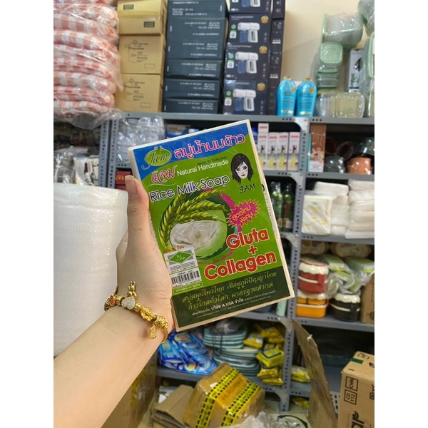 [ Bán Sỉ ] [Bỏ buôn 1 lốc 12 cục] Xà phòng cám gạo Thái Lan 1 lốc 12 cục