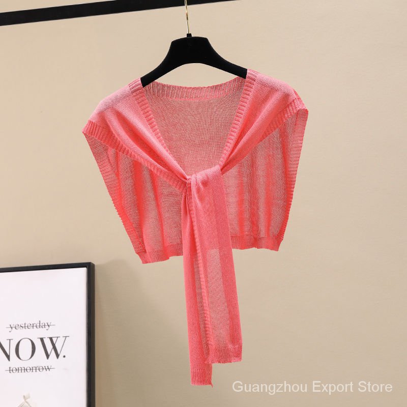 Khăn Choàng Cổ Chống Nắng Bằng Lụa Băng Dệt Kim Thắt Nút Dễ Phối Đồ Thời Trang Mùa Hè Cho Nữ | BigBuy360 - bigbuy360.vn