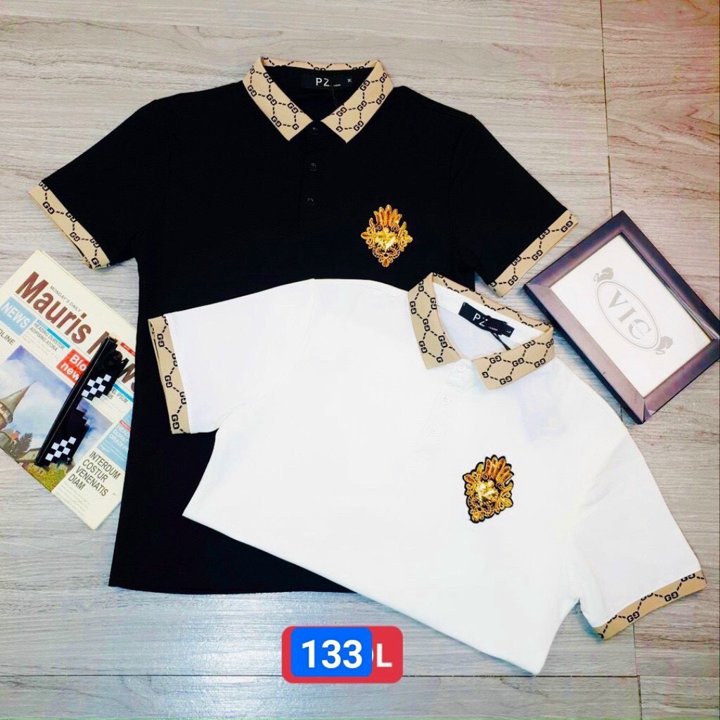 Áo thun nam polo cổ bẻ họa tiết phong cách cao cấp-chất cotton chuẫn from Lady-Hn Store88 mã07