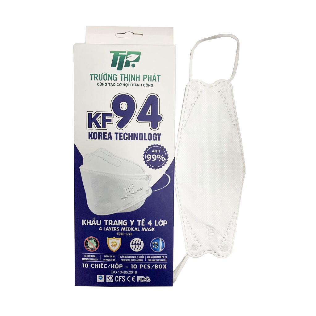 Hộp 10 Chiếc Khẩu Trang KF94 Trường Thịnh Phát Kháng Khuẩn, Chống Bụi