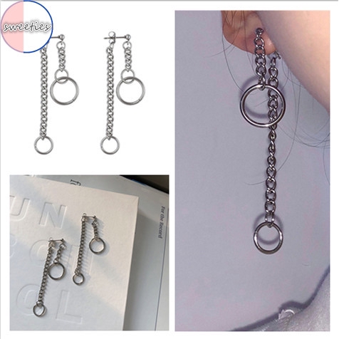 Khuyên tai dài tua rua phong cách Hàn Quốc thời trang cá tính