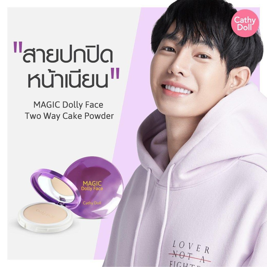 Phấn Phủ mịn mỏng siêu lì lâu trôi Cathy Doll Magic Dolly Face Two Way Cake Powder SPF30 PA+++ 12g