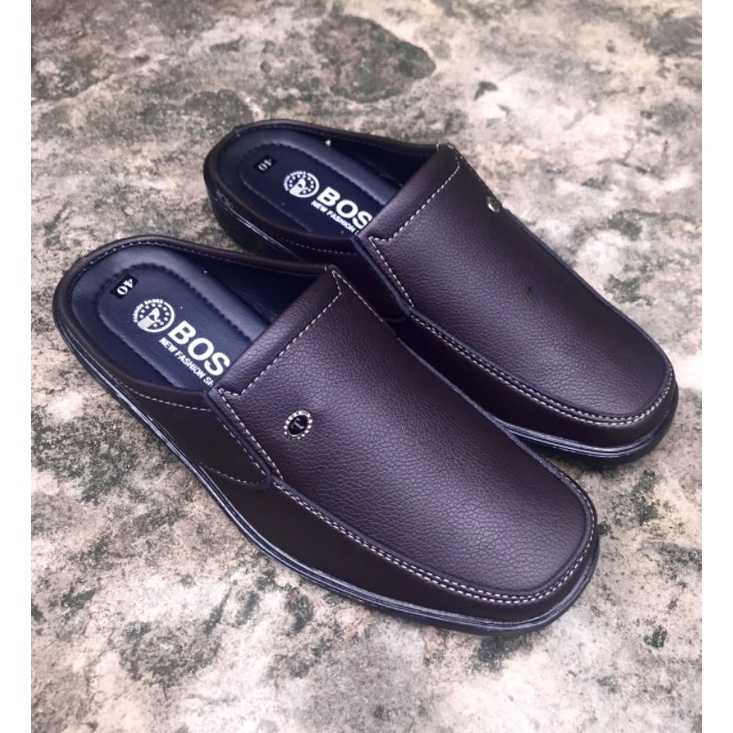 Dép bít mũi nam cao cấp_da mềm _mã SP19_size từ 38-43_màu nâu- mẫu mới nhất hiện nay