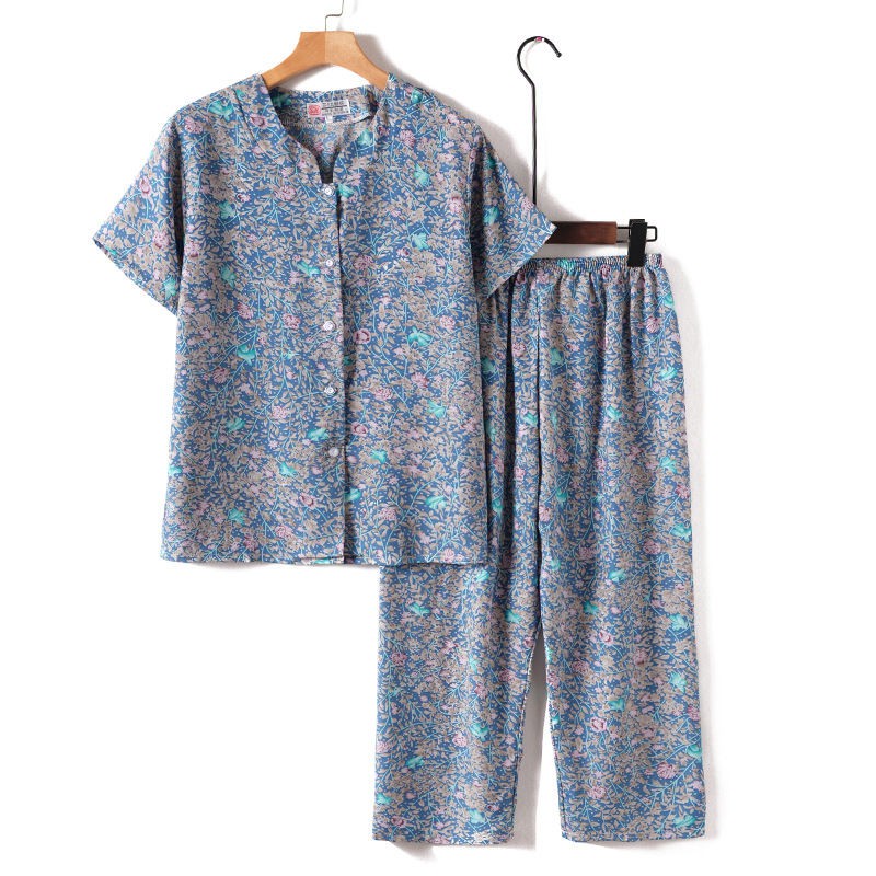 Trung -bà bầu mùa hè ngắn tay áo cardigan mỏng hè, bà ba, hai dây phong cách mẹ tây