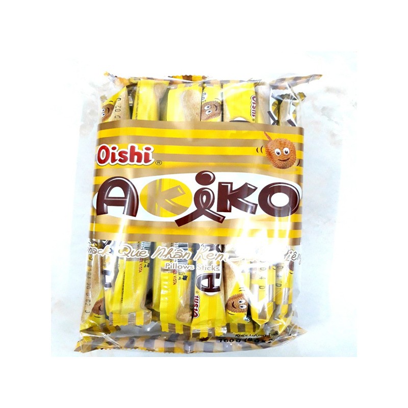 Bánh Akiko/ Bánh Que Nhân Cafe Moka/ Sữa/ Sữa Dừa/ Sầu Riêng 160g