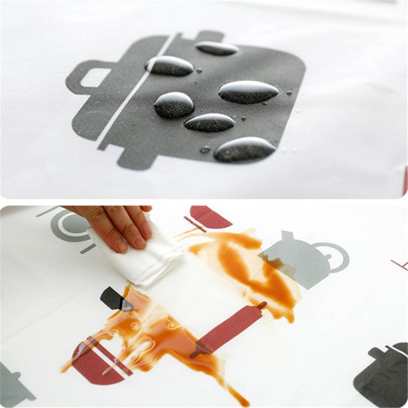 Khăn trải bàn bằng nhựa chống thấm nước chống dầu họa tiết hoạt hình đơn giản trang trí nhà