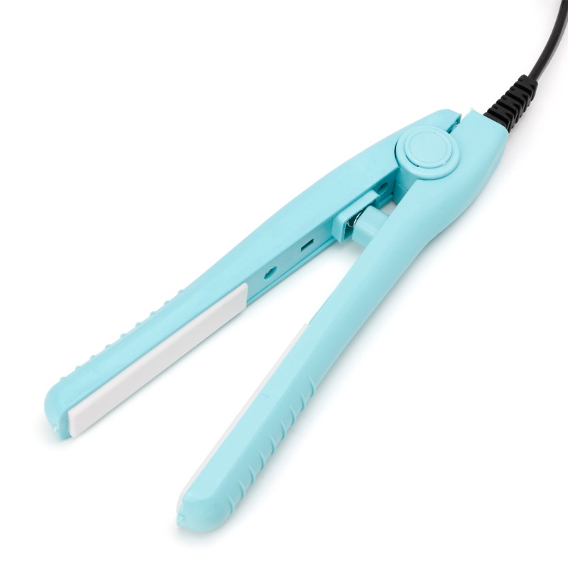 Máy Duỗi / Uốn Tóc Mini Màu Đen / Hồng / Xanh Dương Bằng Gốm Sứ Kích