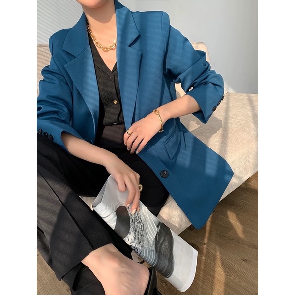 Áo Blazer- Áo Vest Dáng Suông 2 Lớp Hàng Thiết Kế Thương Hiệu Quynh Design