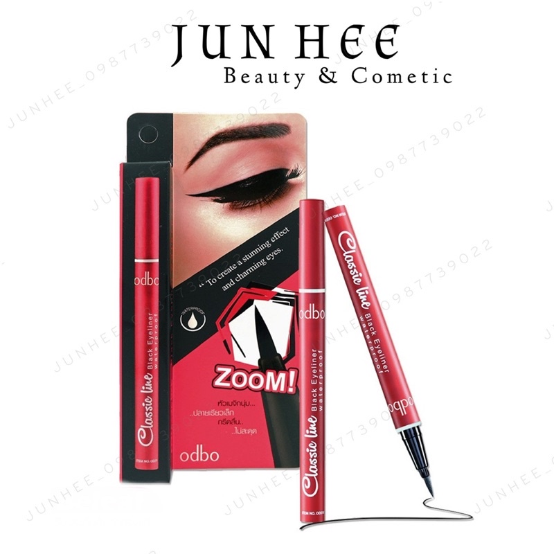 [ JUNHEE AUTH ] Kẻ mắt Odbo Classic Line Black Eyeliner Thái Lan