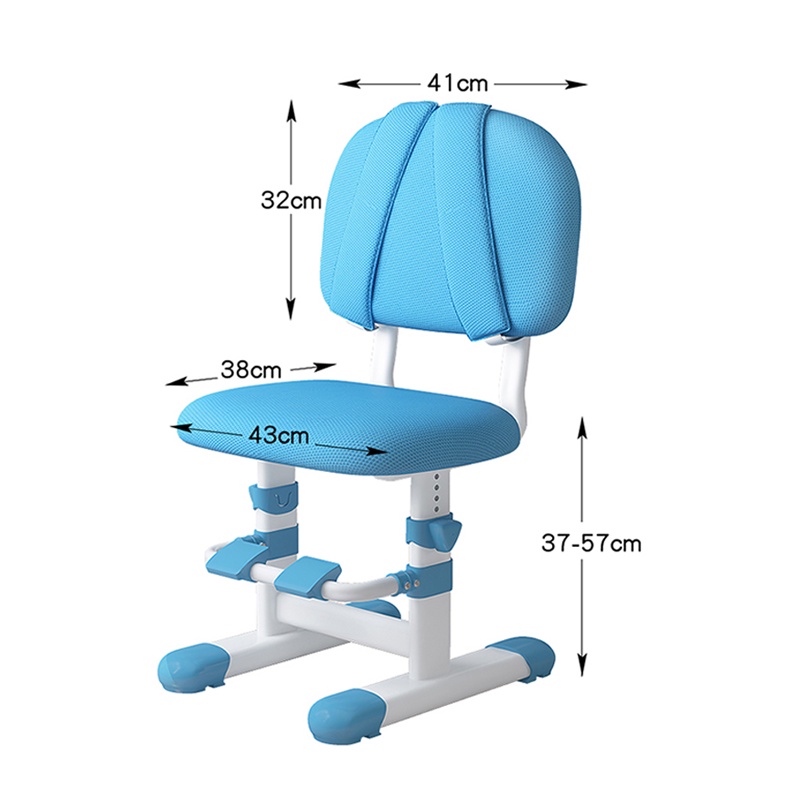 Ghế học sinh nâng chỉnh chiều cao chống gù chống cận cho bé có gác chân và dây đai ngồi chuẩn tư thế hàng đẹp