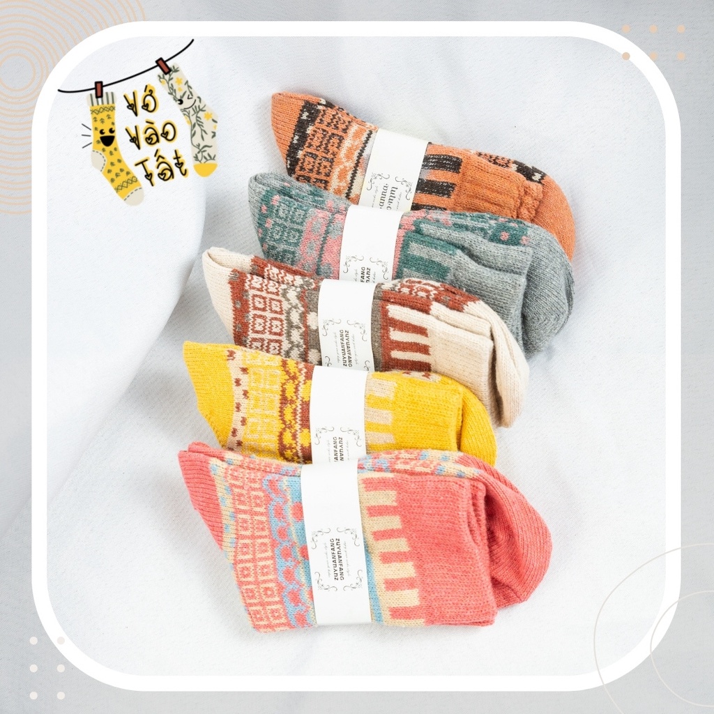 TẤT VỚ CỔ CAO THỔ CẨM CHẤT LEN MÓC