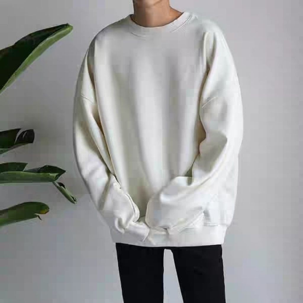 [ FREE SHIP -99K ] Áo Sweater Nỉ Unisex Tay Dài Form Rộng Nam Nữ Hai Màu Đen Trắng Cực Đẹp Áo Sweater Local Brand | BigBuy360 - bigbuy360.vn