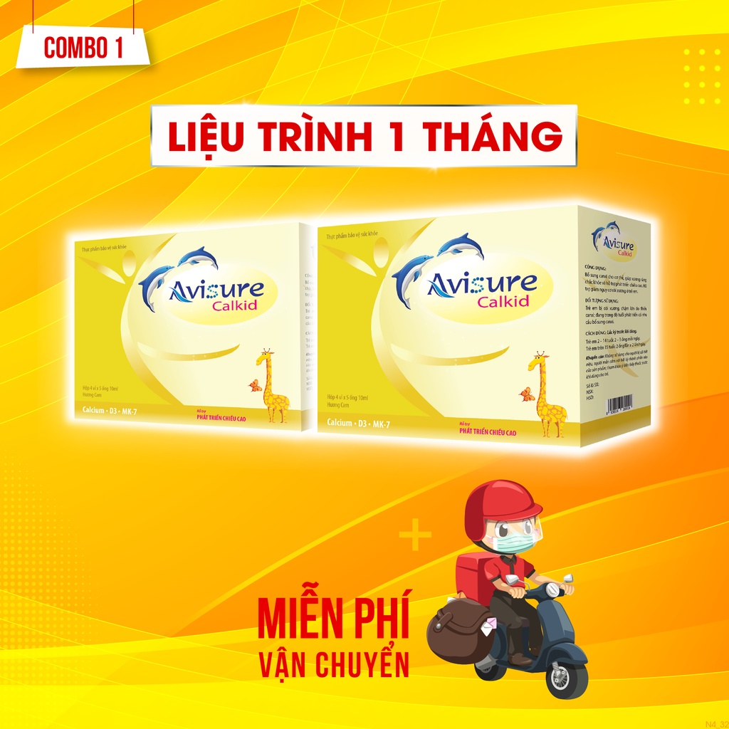 Combo 3 hộp Avisure calkid - Canxi hữu cờ cho bé