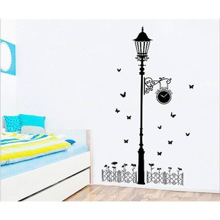 Decal dán tường cột đèn đêm