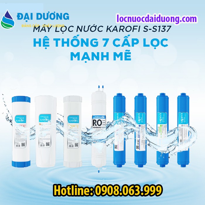 MÁY LỌC NƯỚC KAROFI S-S137, LỌC NƯỚC ĐẠI DƯƠNG/ ĐẠI LÍ MÁY LỌC NƯỚC KAROFI VŨNG TÀU.