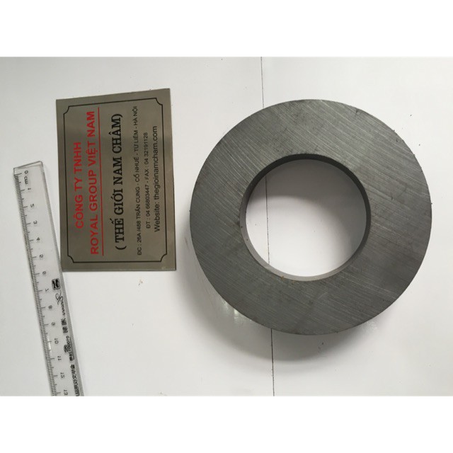 Nam châm Ferrite 100x20 lỗ 40mm