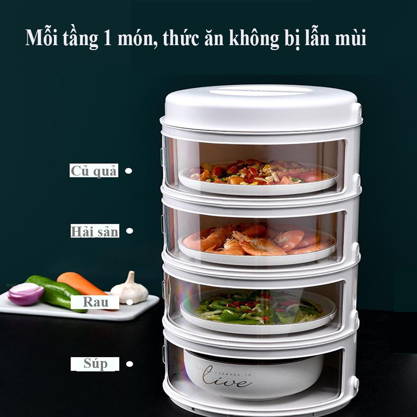 Lồng Bàn Đậy Thức Ăn Giữ Nhiệt Chống Bụi Tiện Dụng Phong Cách Hiện Đại Mila