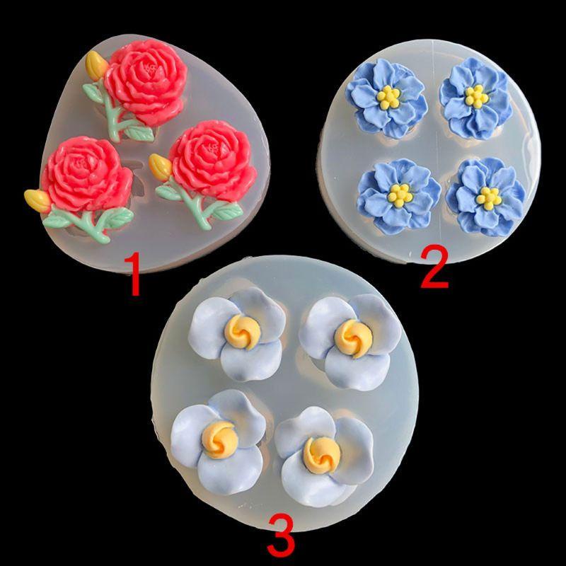Khuôn silicone tạo hình hoa hồng bằng epoxy resin DIY