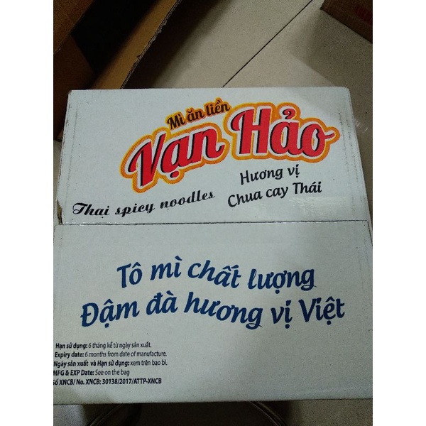 ( TÂN BÌNH ) Set 10 gói Mì ăn liền Vạn Hảo hương vị chua cay Thái