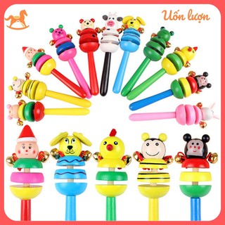 Đồ chơi Lục lạc uốn lượn hình thú bằng gỗ đáng yêu cho bé