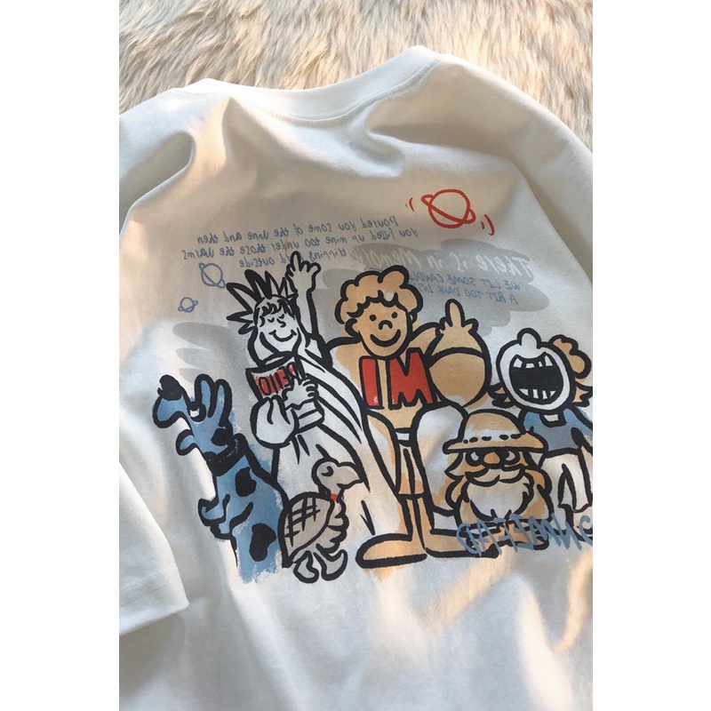 NRVP Áo thun cotton tay ngắn cổ tròn thời trang mùa hè phong cách Hàn Quốc cho nữ