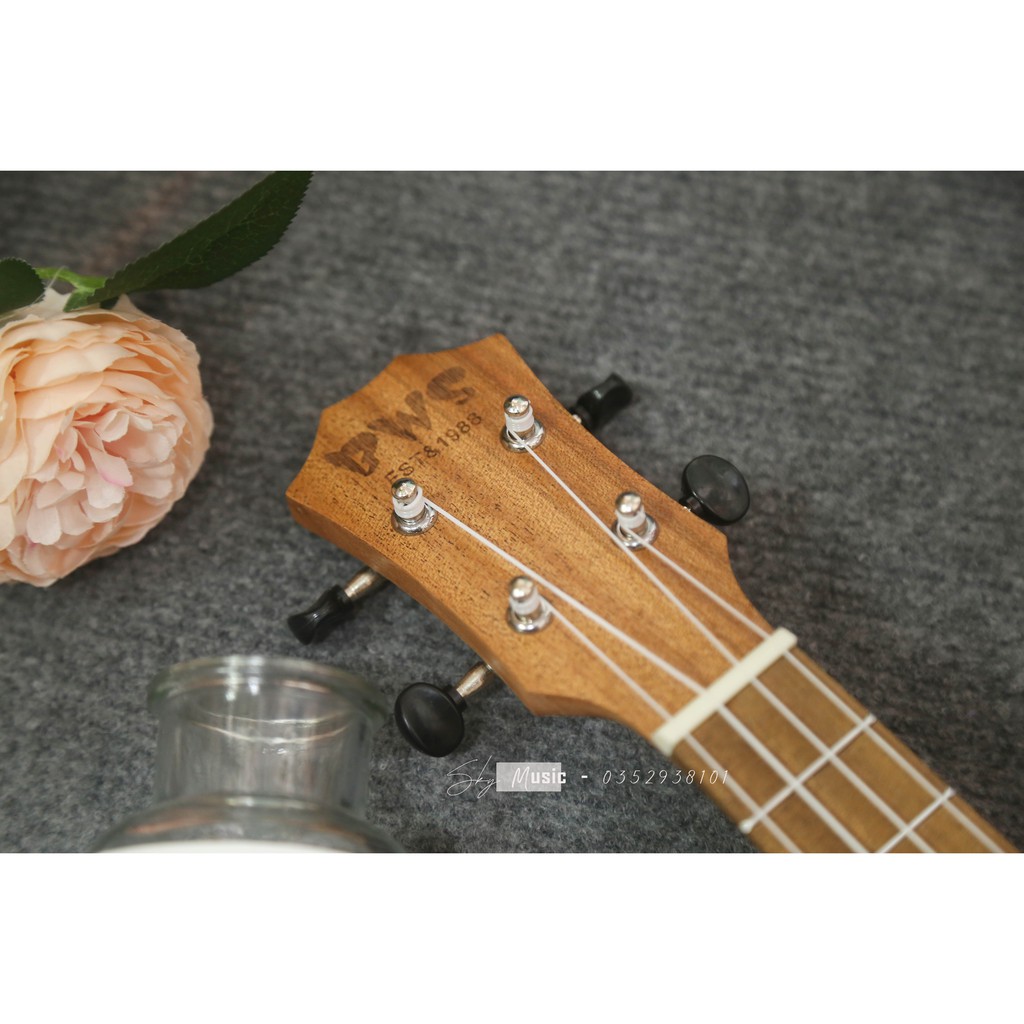 Đàn Ukulele Concert BWS 23inch Cỏ Bốn Lá Siêu Đẹp Âm Cực Vang (Tặng Full phụ kiện)